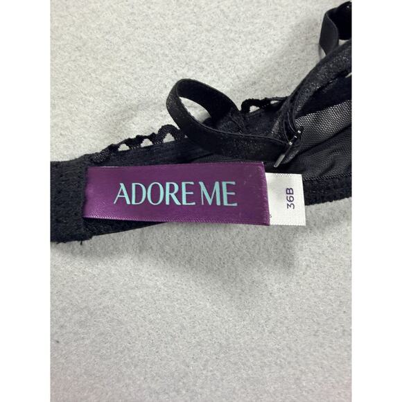 Adore Me Evie Push Up Plunge Bra Black Velvet Size 36B NEW Unworn - Picture 4 of 5